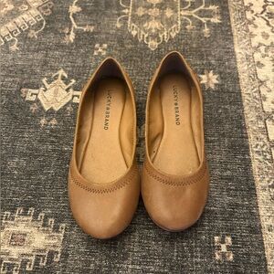 Lucky brand brown leather ballet flats 6.5